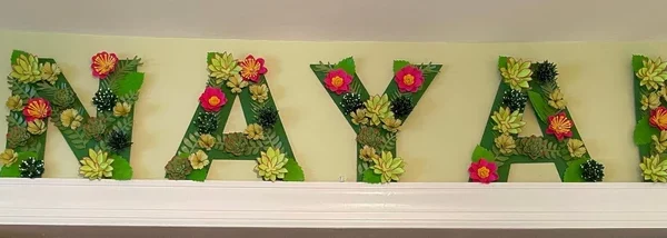Floral Alphabet Wall Decor