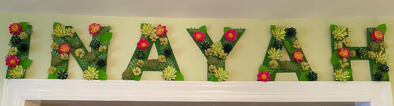 Floral Alphabet Wall Decor
