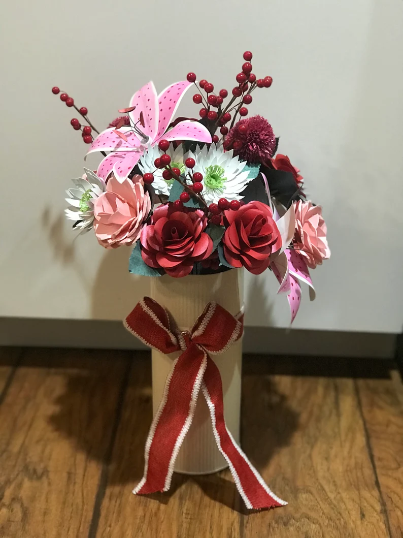 Red Roses and Lillies