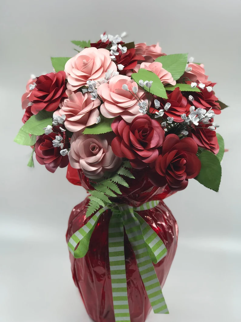 Red and Pink Rose Bouquet